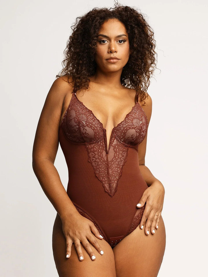 Sarah | SHAPEWEAR BODYSUIT MET DIEPE V-HALS 