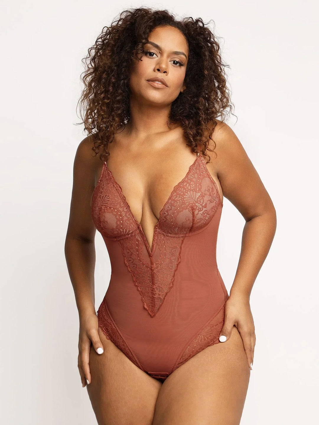 Sarah | SHAPEWEAR BODYSUIT MET DIEPE V-HALS 