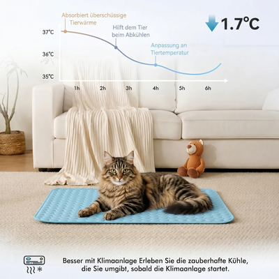 Schütze deine Katze vor Hitzschlag mit der Wooflyx™ Kühlmatte