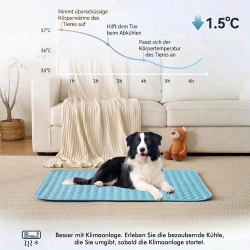 Schütze deinen Hund vor Hitzschlag mit der Wooflyx™ Kühlmatte