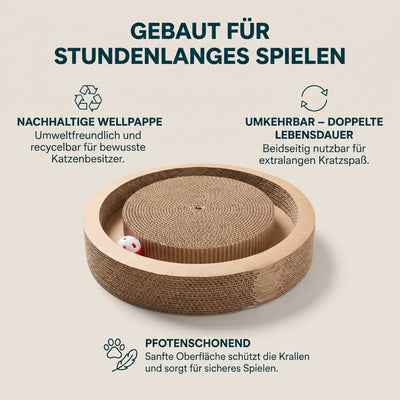 Wooflyx SchnurrSpirale™ Das interaktive 3-in-1 Katzenspielzeug